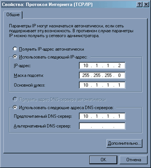 Свойства TCP/IP